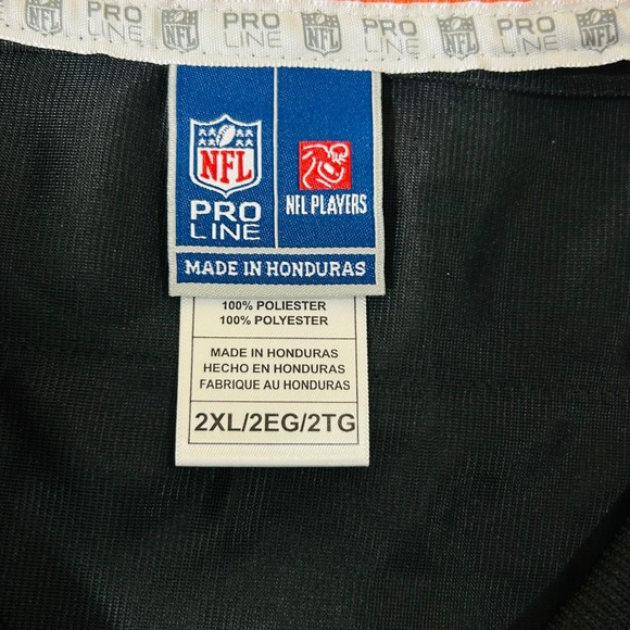 NEW Cincinnati Bengals Jersey Mens 2XL Tall Black Blank NFL Pro Line Football - Picture 4 of 13